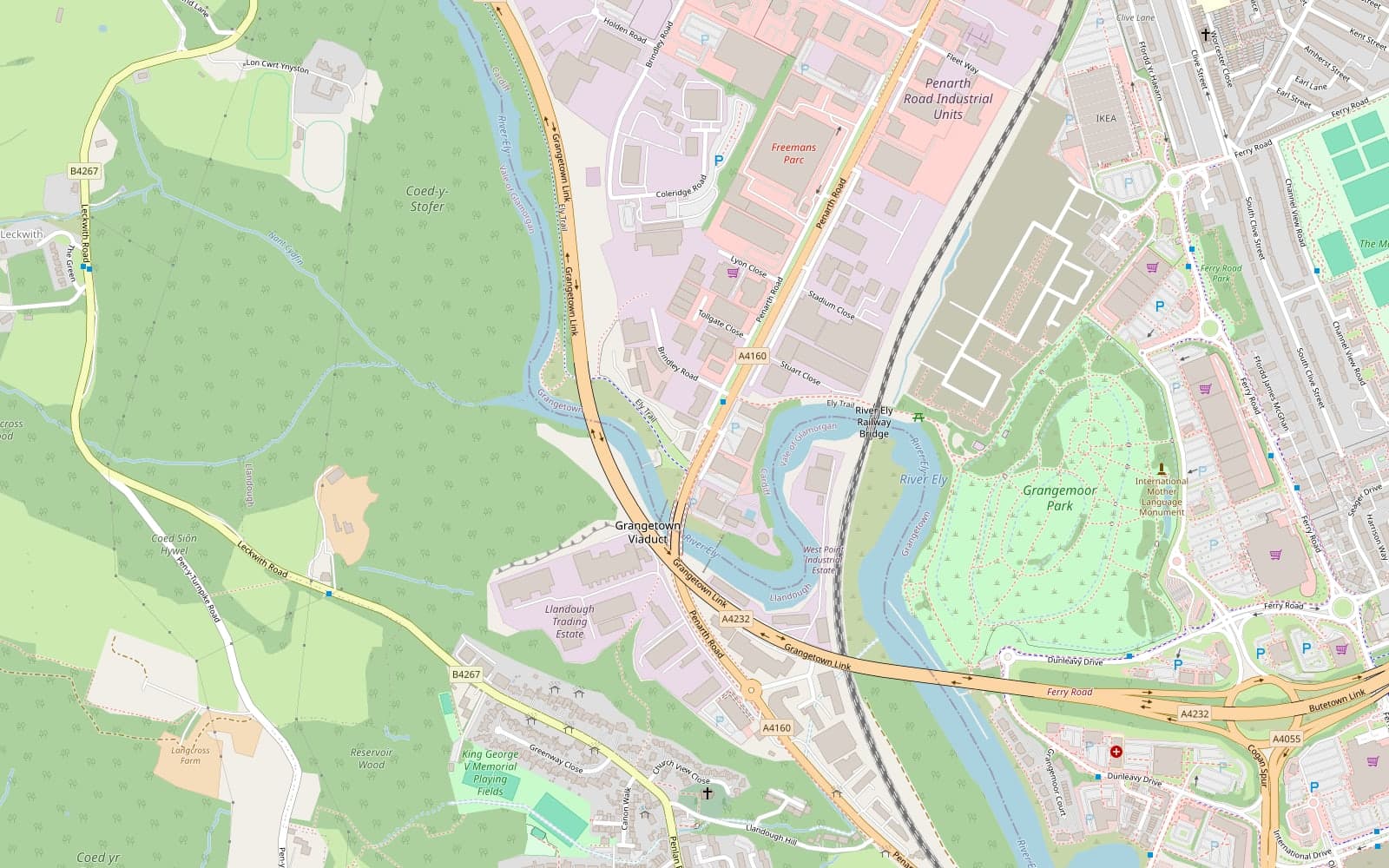 Map showing Team Mercedes Cardiff at Cardiff Marine Village, CF11 8TU